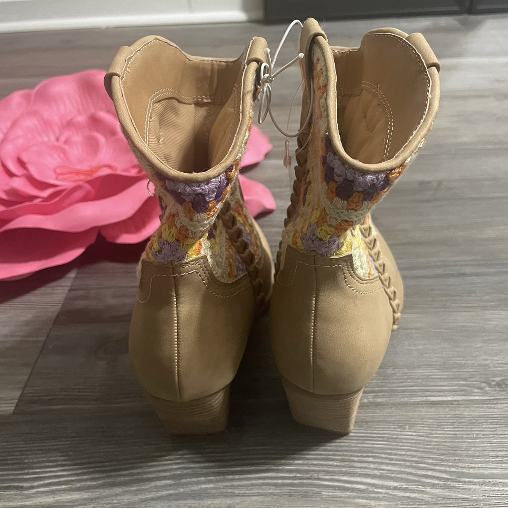 DV DOLCE VITA Kathryn Western Cowboy Boots Sz 6 Granny Square Crochet Boho *RARE - Picture 12 of 16